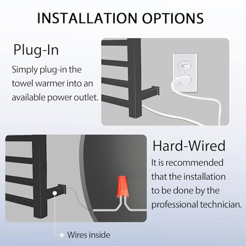 XBVV Black Towel Warmer Rack view 5