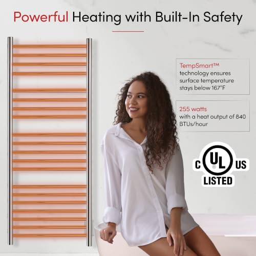 WarmlyYours Bellagio Heated Towel Rack view 4