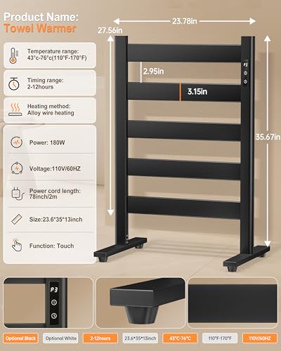Sawlece 5-Bar Freestanding Towel Warmer view 3
