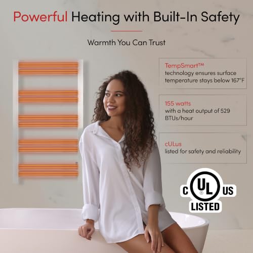 WarmlyYours Grande Heated Towel Rack view 4