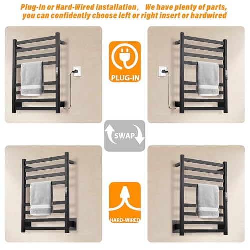 HEWAFAEP Towel Warmer Matte Black view 3