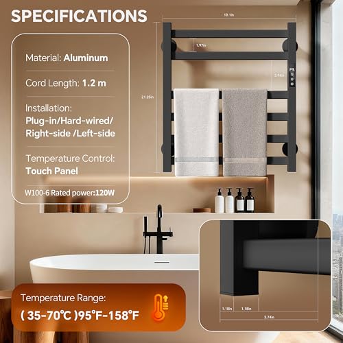 Electric Towel Warmer Wall Mounted view 5