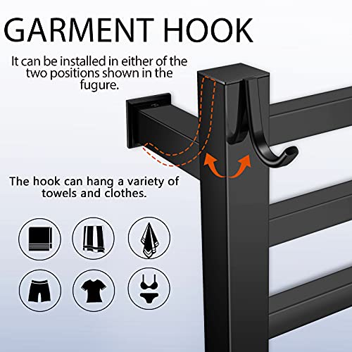 XBVV Black Towel Warmer Rack view 4